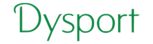 Dysport logo in green typography.